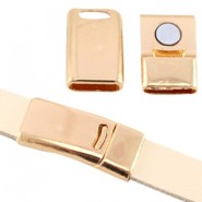 Metal magnetic clasp Ø 10x5mm Rosegold